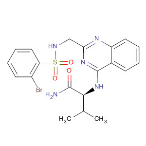 920029-26-1  Butanamide,2-[[2-[[[(2-bromophenyl)sulfonyl]amino]methyl]-4-quinazolinyl]amino]-3-methyl-, (2S)-