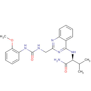 920029-46-5  Butanamide,2-[[2-[[[[(2-methoxyphenyl)amino]carbonyl]amino]methyl]-4-quinazolinyl]amino]-3-methyl-, (2S)-