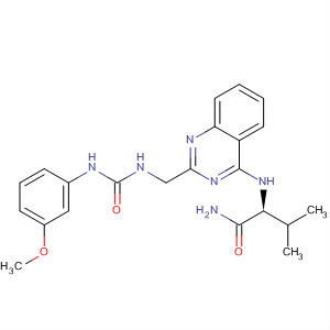 920029-47-6  Butanamide,2-[[2-[[[[(3-methoxyphenyl)amino]carbonyl]amino]methyl]-4-quinazolinyl]amino]-3-methyl-, (2S)-