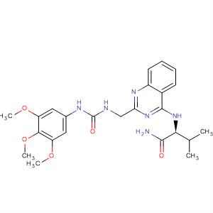 920029-69-2  Butanamide,3-methyl-2-[[2-[[[[(3,4,5-trimethoxyphenyl)amino]carbonyl]amino]methyl]-4-quinazolinyl]amino]-, (2S)-