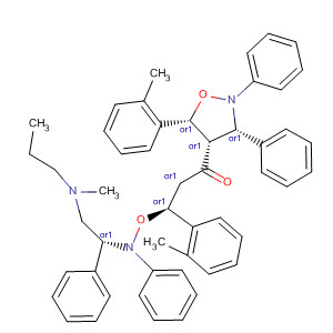 920031-08-9  2,9-Dioxa-3,10,13-triazadispiro[4.1.4.3]tetradecan-6-one,13-methyl-1,8-bis(2-methylphenyl)-3,4,10,11-tetraphenyl-,(1R,4S,5S,7R,8S,11R)-rel-