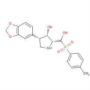 920035-20-7  2-Pyrrolidinemethanol,4-(1,3-benzodioxol-5-yl)-3-hydroxy-1-[(4-methylphenyl)sulfonyl]-,(2R,3S,4S)-