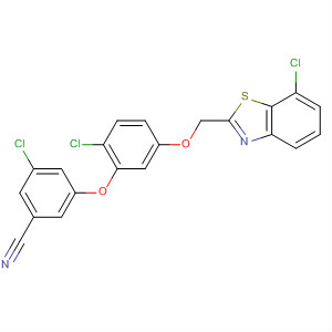 920035-58-1  Benzonitrile,3-chloro-5-[2-chloro-5-[(7-chloro-2-benzothiazolyl)methoxy]phenoxy]-