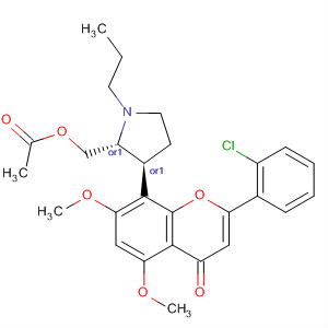 920117-75-5  4H-1-Benzopyran-4-one,8-[(2R,3S)-2-[(acetyloxy)methyl]-1-propyl-3-pyrrolidinyl]-2-(2-chlorophenyl)-5,7-dimethoxy-, rel-