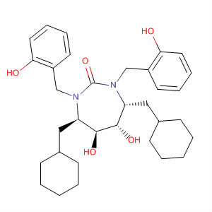 920268-63-9  2H-1,3-Diazepin-2-one,4,7-bis(cyclohexylmethyl)hexahydro-5,6-dihydroxy-1,3-bis[(hydroxyphenyl)methyl]-, (4R,5S,6S,7R)-