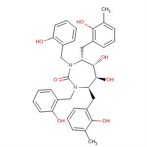 920268-65-1  2H-1,3-Diazepin-2-one,hexahydro-5,6-dihydroxy-1,3-bis[(hydroxyphenyl)methyl]-4,7-bis[(3-methoxyphenyl)methyl]-, (4R,5S,6S,7R)-