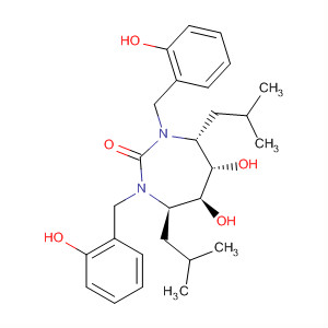 920268-68-4  2H-1,3-Diazepin-2-one,hexahydro-5,6-dihydroxy-1,3-bis[(hydroxyphenyl)methyl]-4,7-bis(2-methylpropyl)-, (4R,5S,6S,7R)-