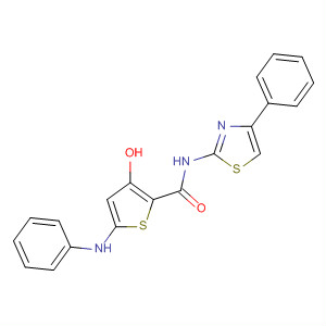 920268-78-6  2-Thiophenecarboxamide,3-hydroxy-5-(phenylamino)-N-(4-phenyl-2-thiazolyl)- 920268-78-6  2-Thiophenecarboxamide,3-hydroxy-5-(phenylamino)-N-(4-phenyl-2-thiazolyl)-