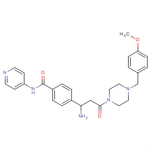 920273-17-2  Benzamide,4-[1-amino-3-[4-[(4-methoxyphenyl)methyl]-1-piperazinyl]-3-oxopropyl]-N-4-pyridinyl-