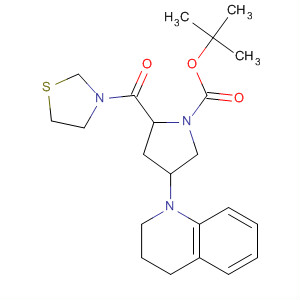 920274-99-3  1-Pyrrolidinecarboxylic acid,4-(3,4-dihydro-1(2H)-quinolinyl)-2-(3-thiazolidinylcarbonyl)-,1,1-dimethylethyl ester, (2S,4S)-