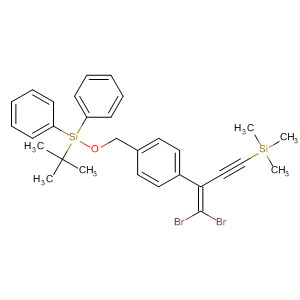 920283-03-0  Benzene,1-[1-(dibromomethylene)-3-(trimethylsilyl)-2-propyn-1-yl]-4-[[[(1,1-dimethylethyl)diphenylsilyl]oxy]methyl]-
