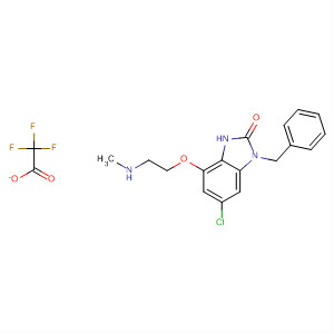 920284-27-1  2H-Benzimidazol-2-one,6-chloro-1,3-dihydro-4-[2-(methylamino)ethoxy]-1-(phenylmethyl)-,2,2,2-trifluoroacetate (1:1)