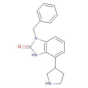920284-39-5  2H-Benzimidazol-2-one, 1,3-dihydro-1-(phenylmethyl)-4-(3-pyrrolidinyl)- 920284-39-5  2H-Benzimidazol-2-one, 1,3-dihydro-1-(phenylmethyl)-4-(3-pyrrolidinyl)-