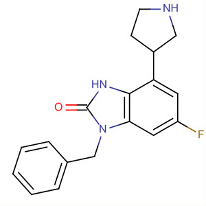 920284-40-8  2H-Benzimidazol-2-one,6-fluoro-1,3-dihydro-1-(phenylmethyl)-4-(3-pyrrolidinyl)- 920284-40-8  2H-Benzimidazol-2-one,6-fluoro-1,3-dihydro-1-(phenylmethyl)-4-(3-pyrrolidinyl)-