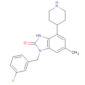 920284-46-4  2H-Benzimidazol-2-one,1-[(3-fluorophenyl)methyl]-1,3-dihydro-6-methyl-4-(4-piperidinyl)-