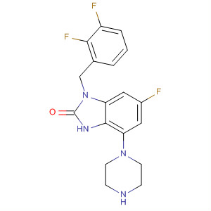 920284-56-6  2H-Benzimidazol-2-one,1-[(2,3-difluorophenyl)methyl]-6-fluoro-1,3-dihydro-4-(1-piperazinyl)-