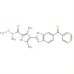920286-12-0  1H-Pyrrole-2-carboxamide,4-(6-benzoyl-1H-benzimidazol-2-yl)-N-methoxy-N,3,5-trimethyl-