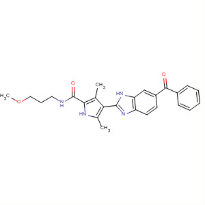 920286-13-1  1H-Pyrrole-2-carboxamide,4-(6-benzoyl-1H-benzimidazol-2-yl)-N-(3-methoxypropyl)-3,5-dimethyl-