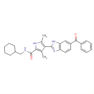 920286-22-2  1H-Pyrrole-2-carboxamide,4-(6-benzoyl-1H-benzimidazol-2-yl)-N-(cyclohexylmethyl)-3,5-dimethyl-