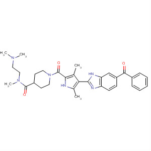 920286-44-8  4-Piperidinecarboxamide,1-[[4-(6-benzoyl-1H-benzimidazol-2-yl)-3,5-dimethyl-1H-pyrrol-2-yl]carbonyl]-N-[2-(dimethylamino)ethyl]-N-methyl-