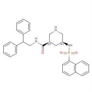 920292-15-5  3-Piperidinecarboxamide,N-(2,2-diphenylethyl)-5-[(1-naphthalenylsulfonyl)amino]-, (3R,5S)-rel-