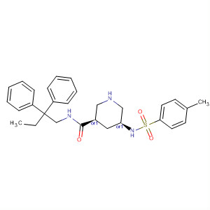 920294-74-2  3-Piperidinecarboxamide,N-(2,2-diphenylbutyl)-5-[[(4-methylphenyl)sulfonyl]amino]-, (3R,5S)-rel-