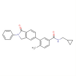 918332-00-0  Benzamide,N-(cyclopropylmethyl)-3-(2,3-dihydro-1-oxo-2-phenyl-1H-isoindol-5-yl)-4-methyl-