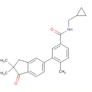 918332-18-0  Benzamide,N-(cyclopropylmethyl)-3-(2,3-dihydro-2,2-dimethyl-1-oxo-1H-inden-5-yl)-4-methyl-