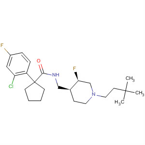 918333-36-5  Cyclopentanecarboxamide,1-(2-chloro-4-fluorophenyl)-N-[[(3R,4S)-1-(3,3-dimethylbutyl)-3-fluoro-4-piperidinyl]methyl]-