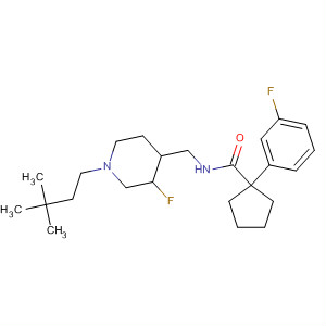 918333-80-9  Cyclopentanecarboxamide,N-[[1-(3,3-dimethylbutyl)-3-fluoro-4-piperidinyl]methyl]-1-(3-fluorophenyl)-