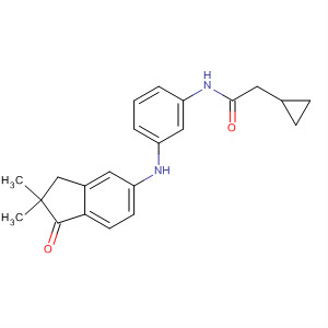 918335-42-9  Cyclopropaneacetamide,N-[3-[(2,3-dihydro-2,2-dimethyl-1-oxo-1H-inden-5-yl)amino]phenyl]-