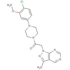 918336-31-9  Ethanone,1-[4-(4-chloro-3-methoxyphenyl)-1-piperazinyl]-2-(3-methyl-1H-pyrazolo[3,4-d]pyrimidin-1-yl)-