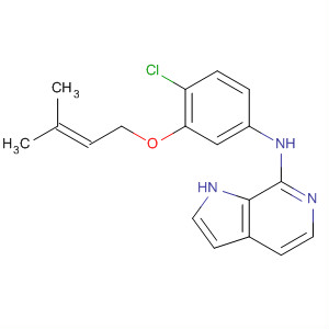 918340-46-2  1H-Pyrrolo[2,3-c]pyridin-7-amine,N-[4-chloro-3-[(3-methyl-2-buten-1-yl)oxy]phenyl]-