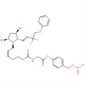 918341-30-7  Glycine,N-[(5Z)-7-[(1R,2R,3R,5S)-2-[(1E)-3,3-difluoro-4-phenoxy-1-buten-1-yl]-3,5-dihydroxycyclopentyl]-1-oxo-5-hepten-1-yl]-,4-[(nitrooxy)methyl]phenyl ester