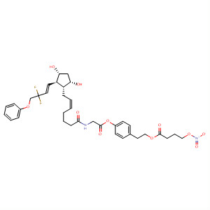 918341-51-2  Glycine,N-[(5Z)-7-[(1R,2R,3R,5S)-2-[(1E)-3,3-difluoro-4-phenoxy-1-buten-1-yl]-3,5-dihydroxycyclopentyl]-1-oxo-5-hepten-1-yl]-,4-[2-[4-(nitrooxy)-1-oxobutoxy]ethyl]phenyl ester
