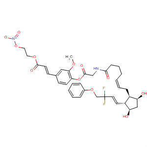 918341-60-3  Glycine,N-[(5Z)-7-[(1R,2R,3R,5S)-2-[(1E)-3,3-difluoro-4-phenoxy-1-buten-1-yl]-3,5-dihydroxycyclopentyl]-1-oxo-5-hepten-1-yl]-,2-methoxy-4-[(1E)-3-[2-(nitrooxy)ethoxy]-3-oxo-1-propen-1-yl]phenylester