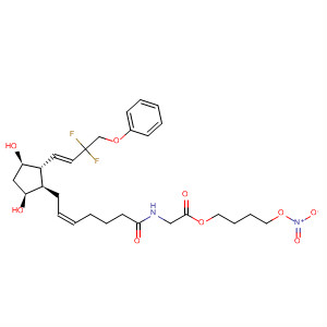 918342-23-1  Glycine,N-[(5Z)-7-[(1R,2R,3R,5S)-2-[(1E)-3,3-difluoro-4-phenoxy-1-buten-1-yl]-3,5-dihydroxycyclopentyl]-1-oxo-5-hepten-1-yl]-, 4-(nitrooxy)butyl ester