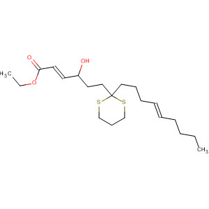 918343-97-2  2-Hexenoic acid, 4-hydroxy-6-[2-(4E)-4-nonen-1-yl-1,3-dithian-2-yl]-,ethyl ester, (2E)-