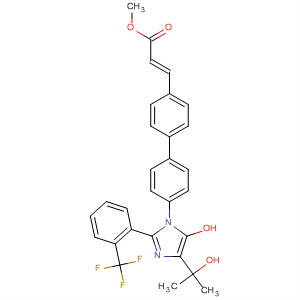 918346-88-0  2-Propenoic acid,3-[4'-[4-(1-hydroxy-1-methylethyl)-2-[2-(trifluoromethyl)phenyl]-1H-imidazol-1-yl][1,1'-biphenyl]-4-yl]-, methyl ester, (2E)-