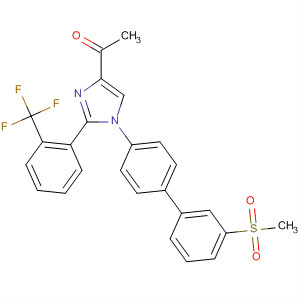 918349-17-4  Ethanone,1-[1-[3'-(methylsulfonyl)[1,1'-biphenyl]-4-yl]-2-[2-(trifluoromethyl)phenyl]-1H-imidazol-4-yl]-