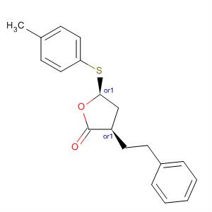 918404-01-0  2(3H)-Furanone, dihydro-5-[(4-methylphenyl)thio]-3-(2-phenylethyl)-,(3R,5S)-rel-