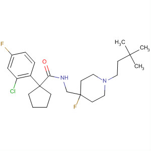 918429-98-8  Cyclopentanecarboxamide,1-(2-chloro-4-fluorophenyl)-N-[[1-(3,3-dimethylbutyl)-4-fluoro-4-piperidinyl]methyl]-