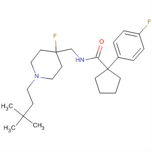 918430-12-3  Cyclopentanecarboxamide,N-[[1-(3,3-dimethylbutyl)-4-fluoro-4-piperidinyl]methyl]-1-(4-fluorophenyl)-
