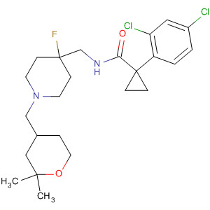 918430-79-2  Cyclopropanecarboxamide,1-(2,4-dichlorophenyl)-N-[[4-fluoro-1-[(tetrahydro-2,2-dimethyl-2H-pyran-4-yl)methyl]-4-piperidinyl]methyl]-