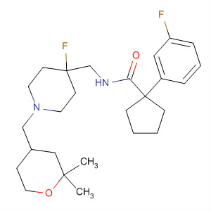 918430-84-9  Cyclopentanecarboxamide,1-(3-fluorophenyl)-N-[[4-fluoro-1-[(tetrahydro-2,2-dimethyl-2H-pyran-4-yl)methyl]-4-piperidinyl]methyl]-