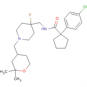 918430-86-1  Cyclopentanecarboxamide,1-(4-chlorophenyl)-N-[[4-fluoro-1-[(tetrahydro-2,2-dimethyl-2H-pyran-4-yl)methyl]-4-piperidinyl]methyl]-