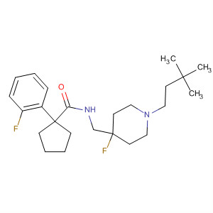 918431-16-0  Cyclopentanecarboxamide,N-[[1-(3,3-dimethylbutyl)-4-fluoro-4-piperidinyl]methyl]-1-(2-fluorophenyl)-