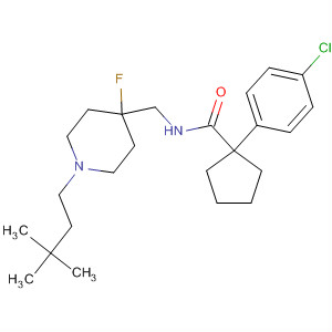 918431-20-6  Cyclopentanecarboxamide,1-(4-chlorophenyl)-N-[[1-(3,3-dimethylbutyl)-4-fluoro-4-piperidinyl]methyl]-