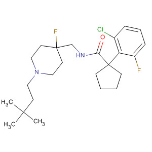918431-24-0  Cyclopentanecarboxamide,1-(2-chloro-6-fluorophenyl)-N-[[1-(3,3-dimethylbutyl)-4-fluoro-4-piperidinyl]methyl]-