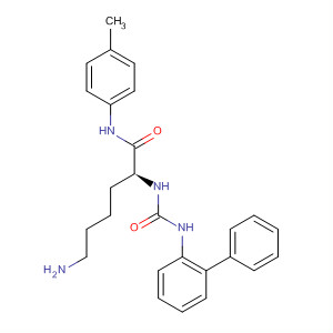 918433-06-4  Hexanamide,6-amino-2-[[([1,1'-biphenyl]-2-ylamino)carbonyl]amino]-N-(4-methylphenyl)-, (2S)-